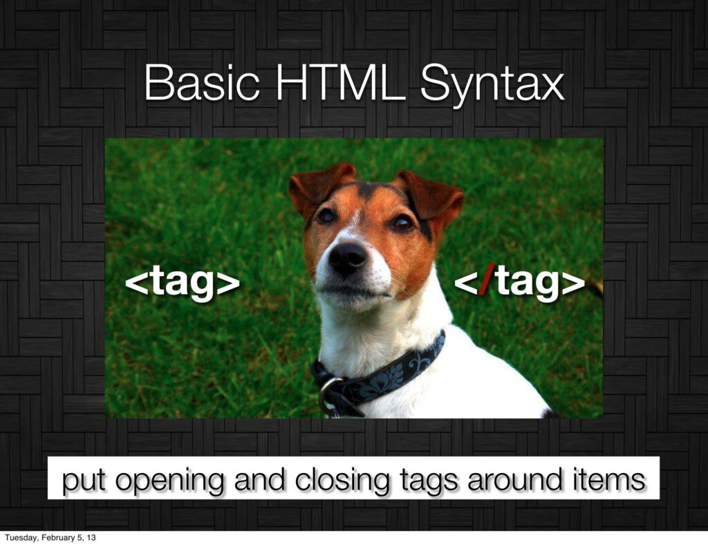 Put opening and closing tags around items