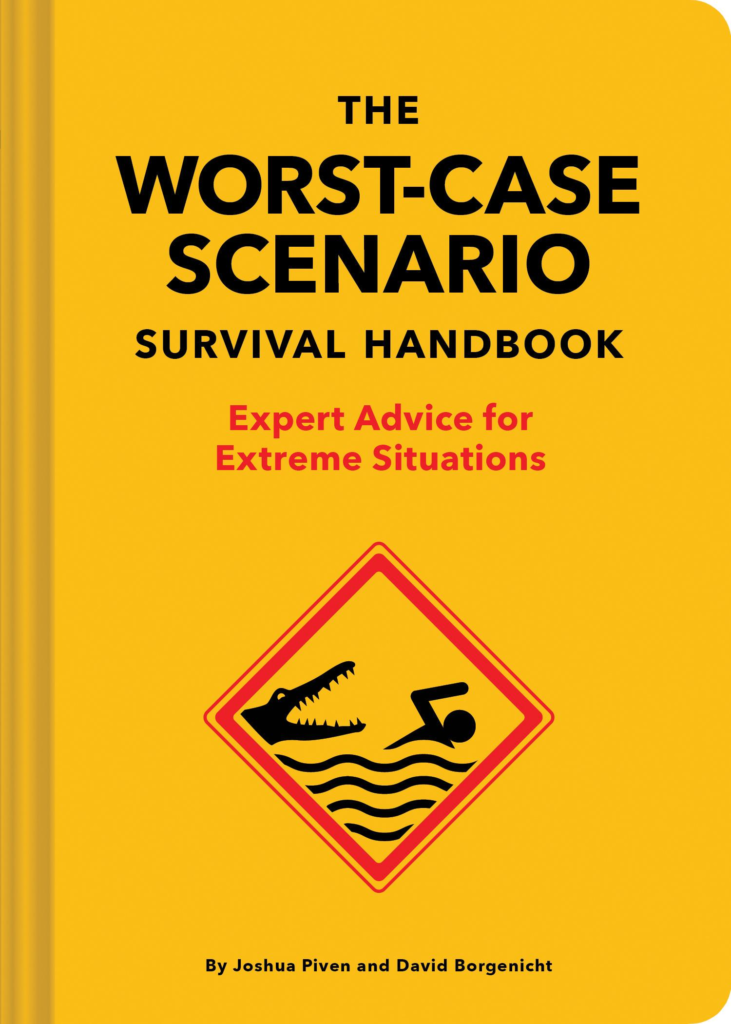 Book cover to "The Worst Case Scenario Survival Handbook", a survival guide on which Deadly Seas is based. 